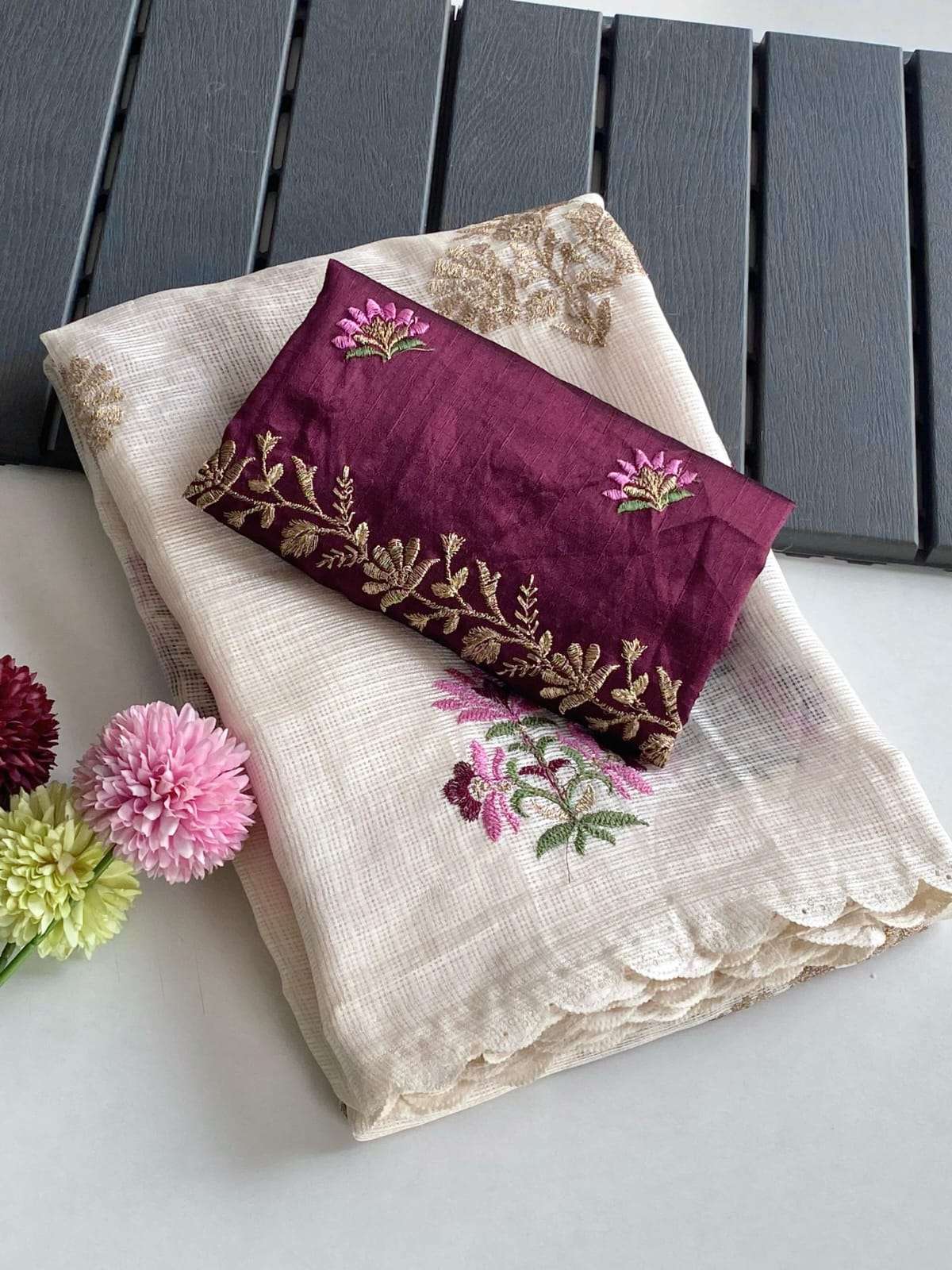 PREMIUM KOTA DORIYA SAREE WITH SELF WEAVING CHECKS
