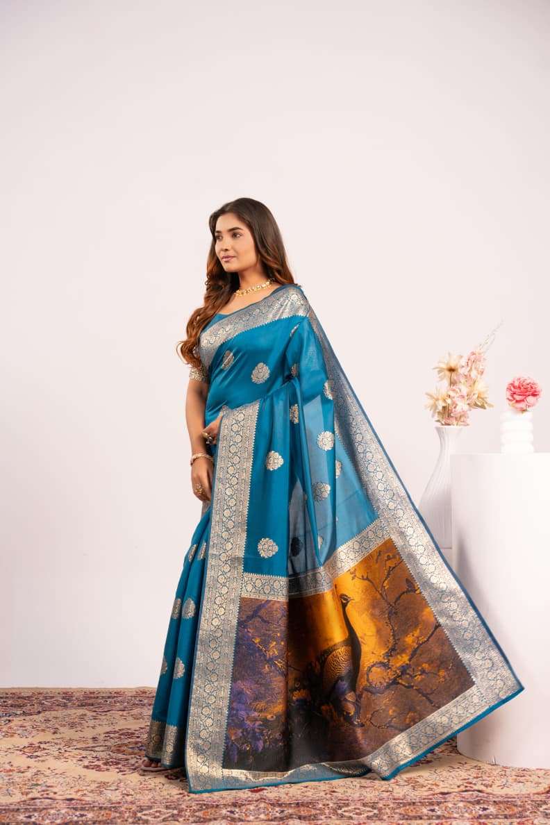 PREMIUM SOFT BANARASI SILK SAREE WITH ZARI BORDER COLLECTION