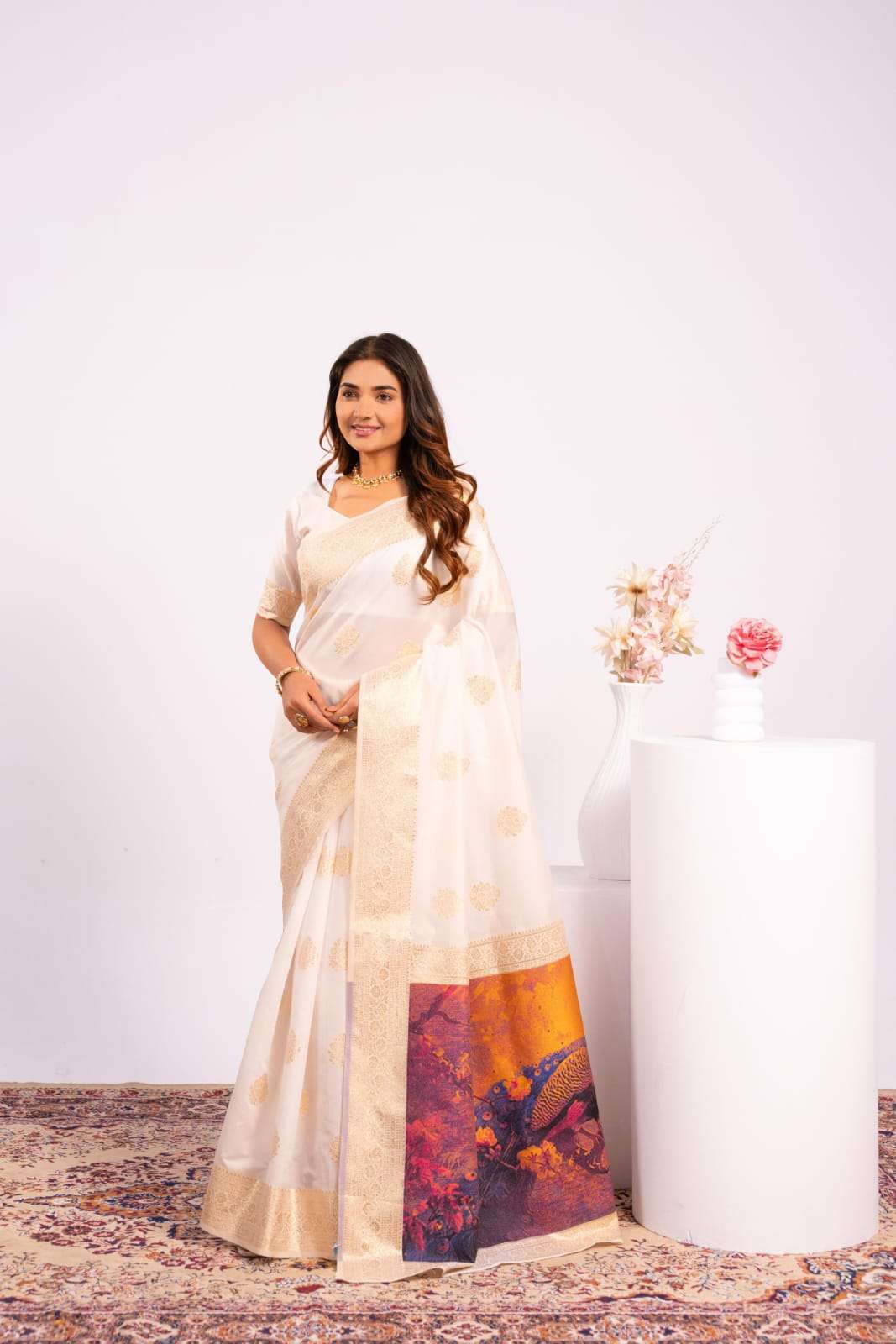 PREMIUM SOFT BANARASI SILK SAREE WITH ZARI BORDER COLLECTION