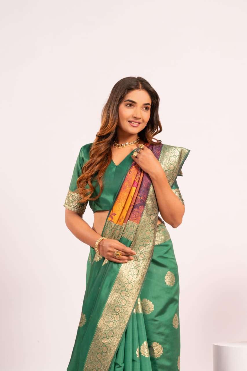 PREMIUM SOFT BANARASI SILK SAREE WITH ZARI BORDER COLLECTION