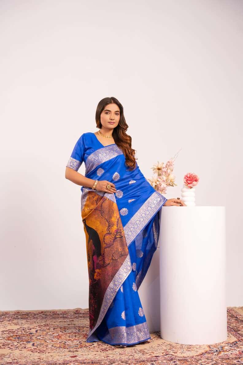 PREMIUM SOFT BANARASI SILK SAREE WITH ZARI BORDER COLLECTION