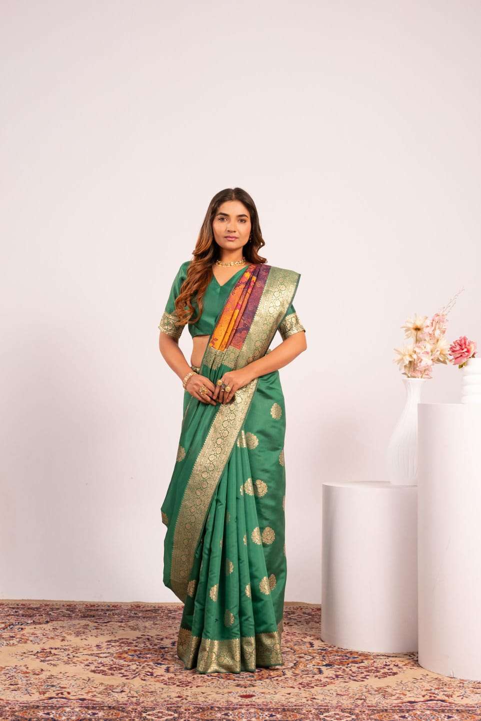 PREMIUM SOFT BANARASI SILK SAREE WITH ZARI BORDER COLLECTION