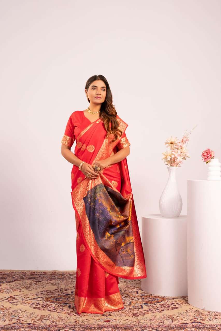 PREMIUM SOFT BANARASI SILK SAREE WITH ZARI BORDER COLLECTION
