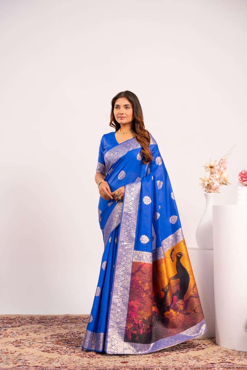 PREMIUM SOFT BANARASI SILK SAREE WITH ZARI BORDER COLLECTION