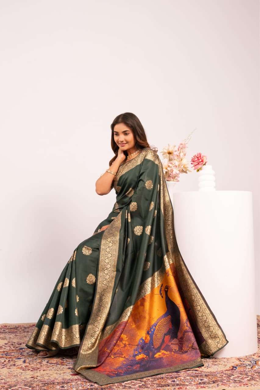 PREMIUM SOFT BANARASI SILK SAREE WITH ZARI BORDER COLLECTION
