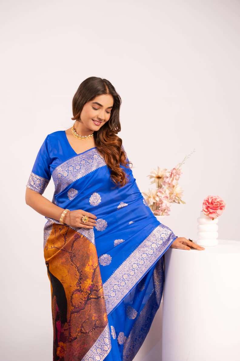 PREMIUM SOFT BANARASI SILK SAREE WITH ZARI BORDER COLLECTION