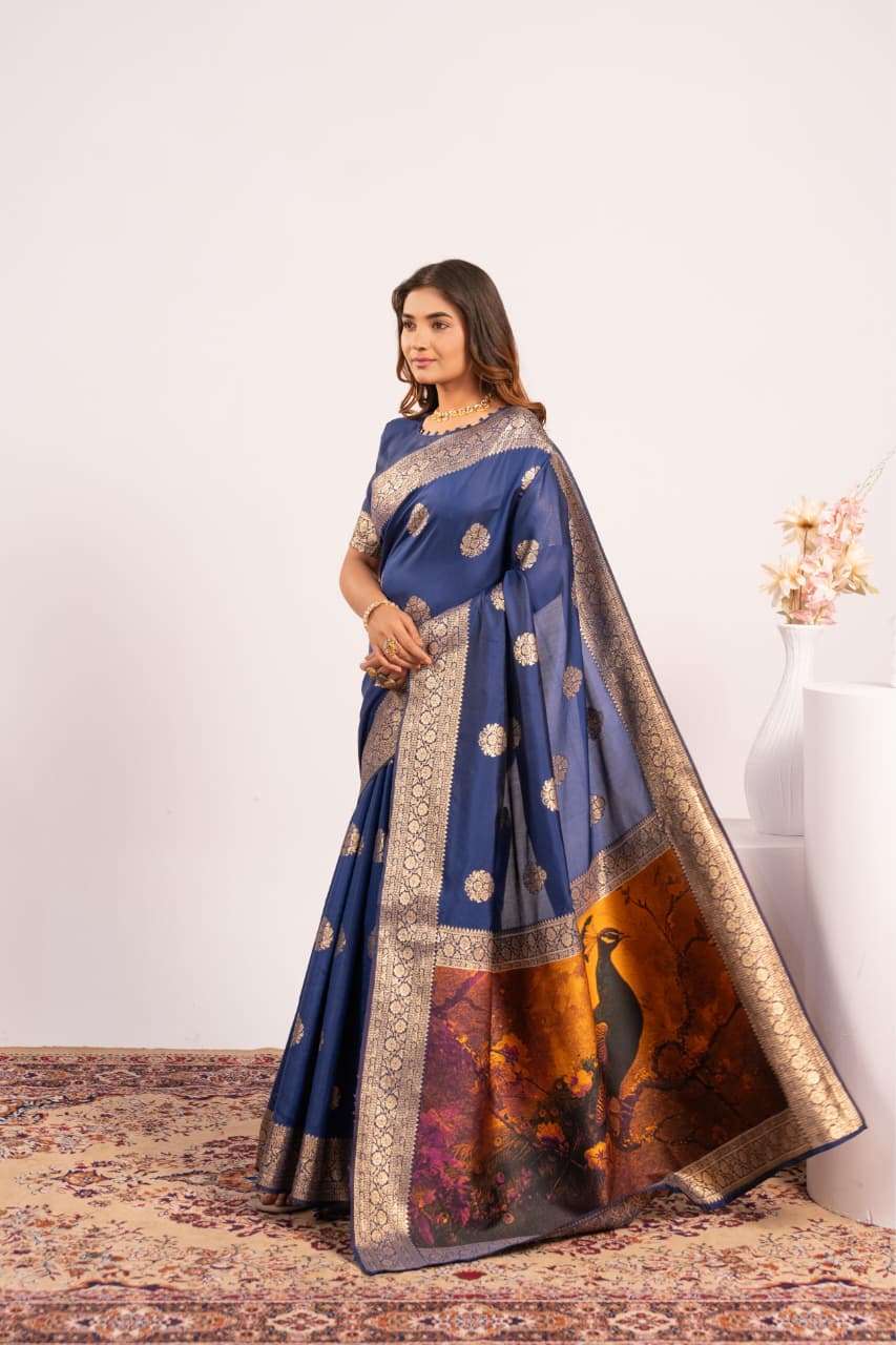 PREMIUM SOFT BANARASI SILK SAREE WITH ZARI BORDER COLLECTION