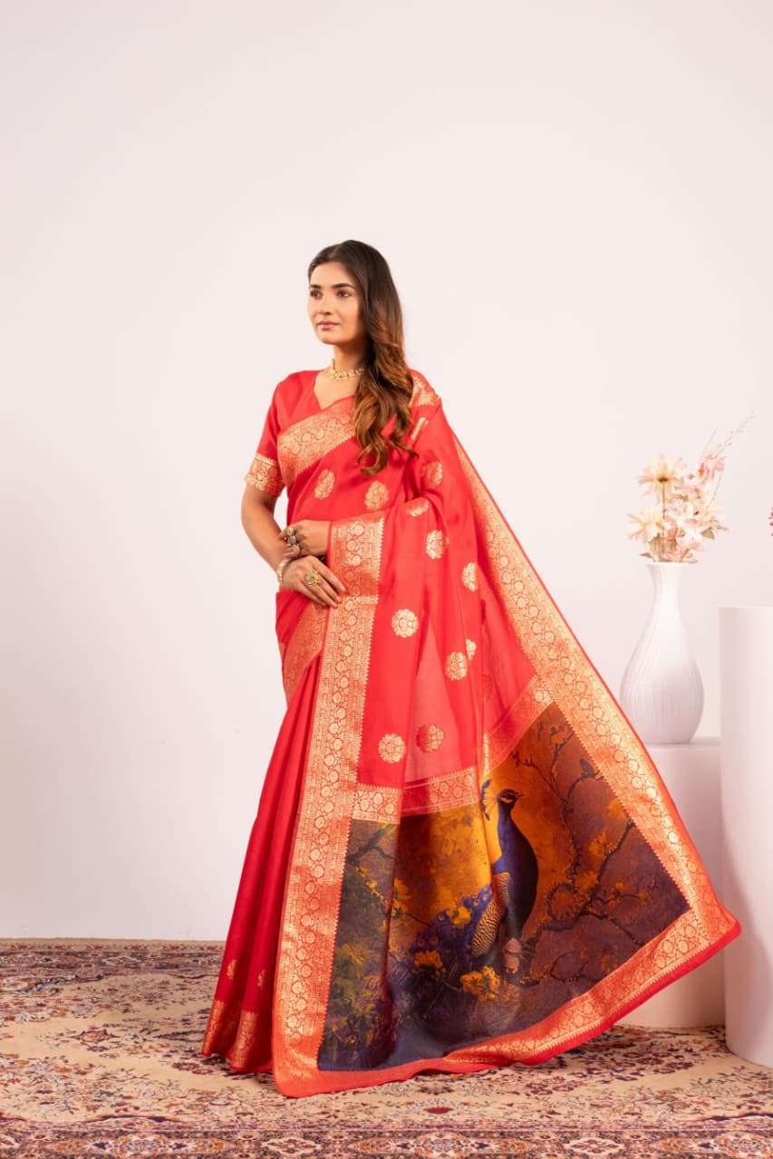 PREMIUM SOFT BANARASI SILK SAREE WITH ZARI BORDER COLLECTION