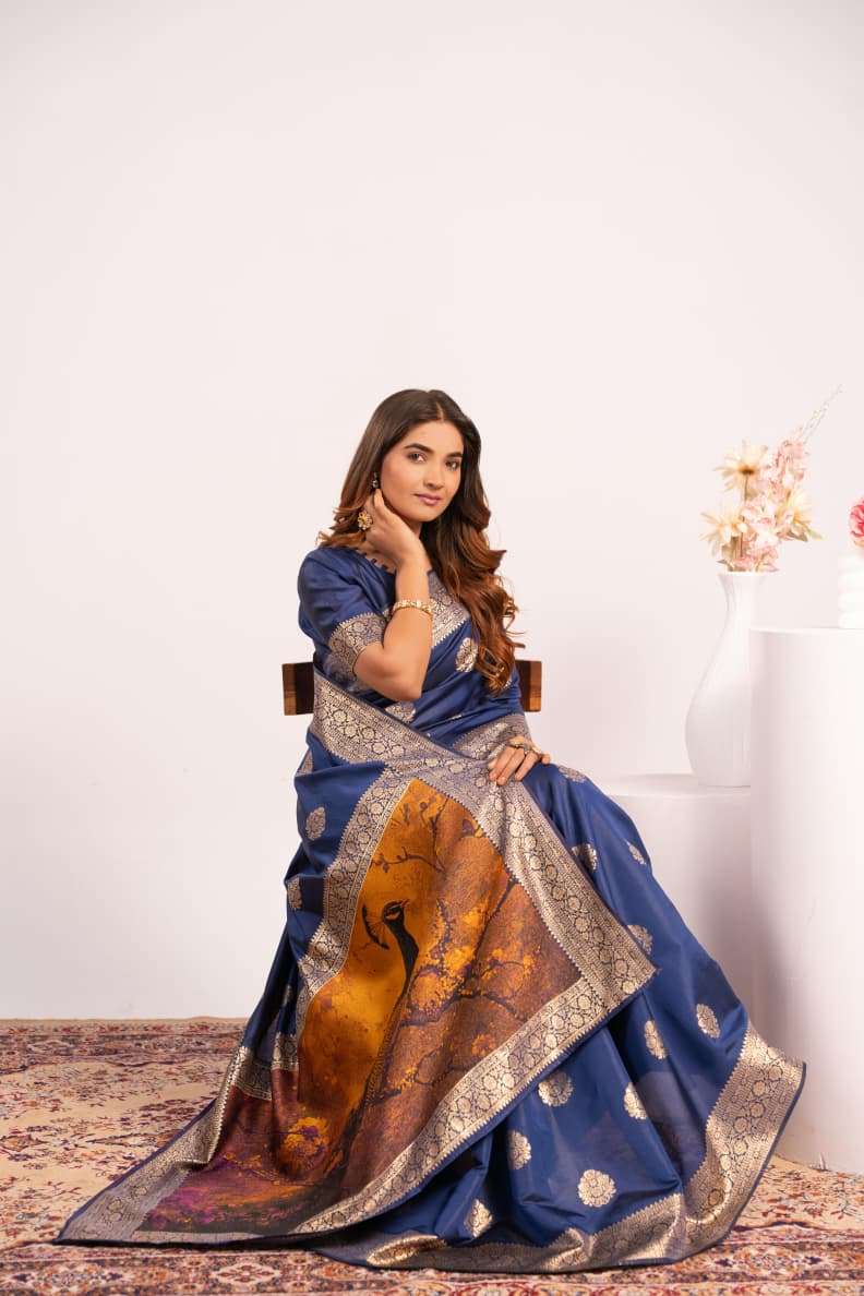 PREMIUM SOFT BANARASI SILK SAREE WITH ZARI BORDER COLLECTION
