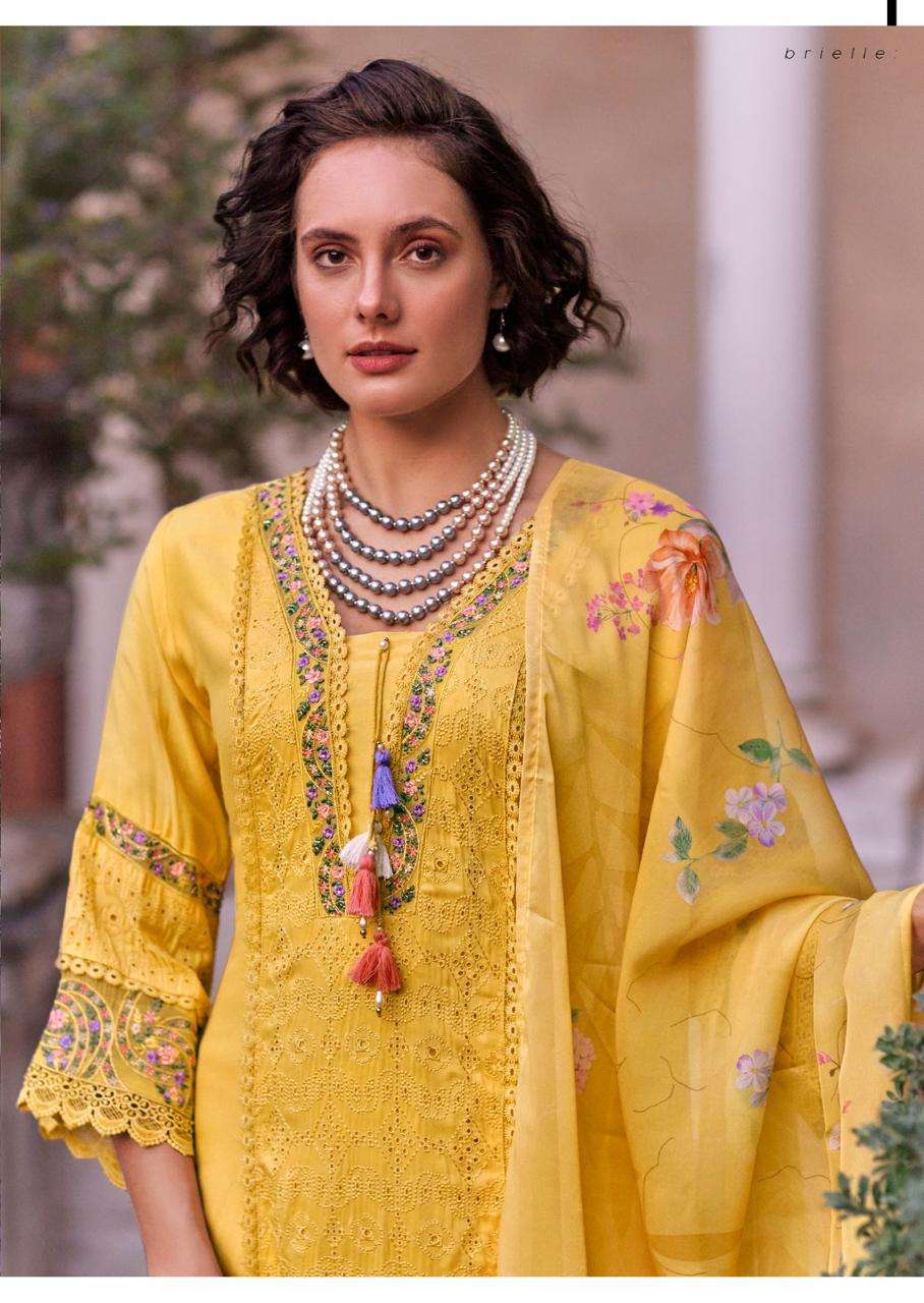PRM INDIA LAUNCHING NEW PURE MUSLIN FABRIC KURTI SET BRI-ELLE CATALOG