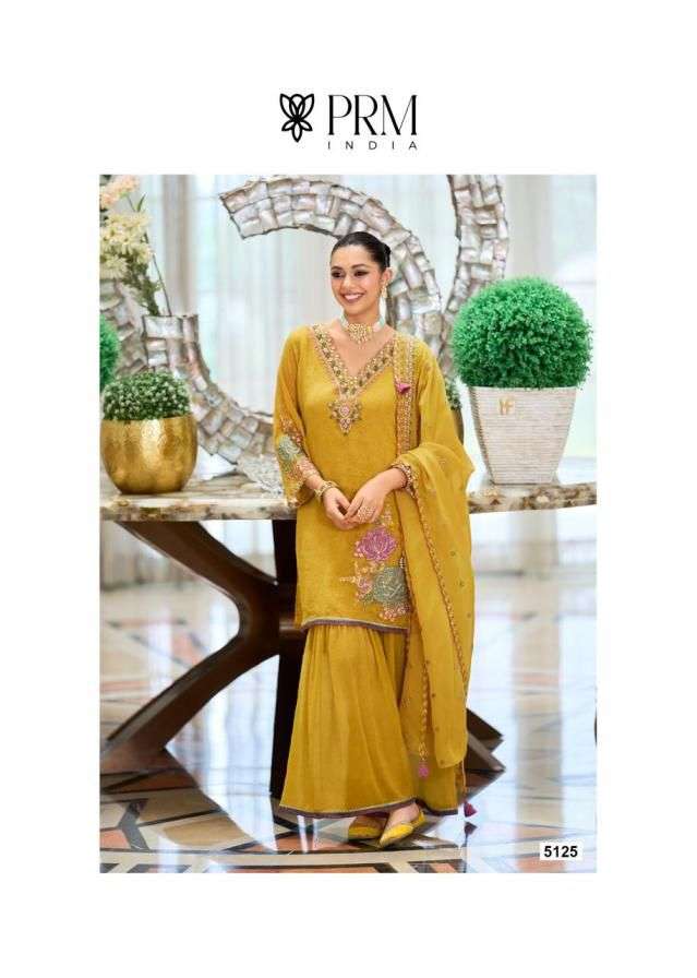 PRM INDIA LAUNCHING PURE ORGANZA CRUSH WITH EMBOS PRINT KURTI SET COLLECTION