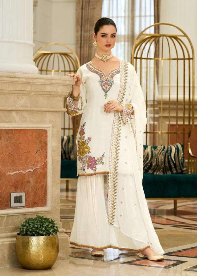 PRM INDIA LAUNCHING PURE ORGANZA CRUSH WITH EMBOS PRINT KURTI SET COLLECTION