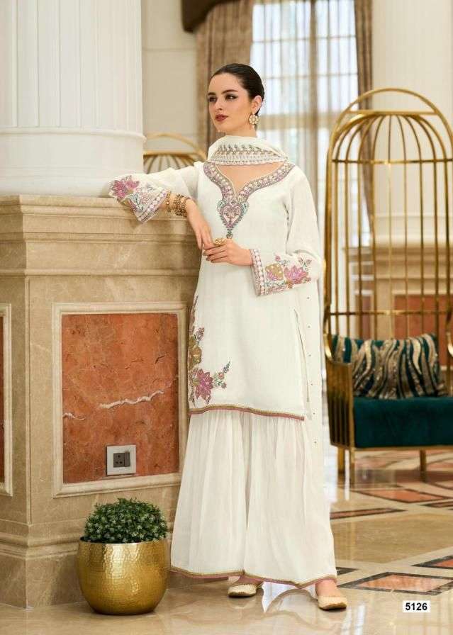 PRM INDIA LAUNCHING PURE ORGANZA CRUSH WITH EMBOS PRINT KURTI SET COLLECTION