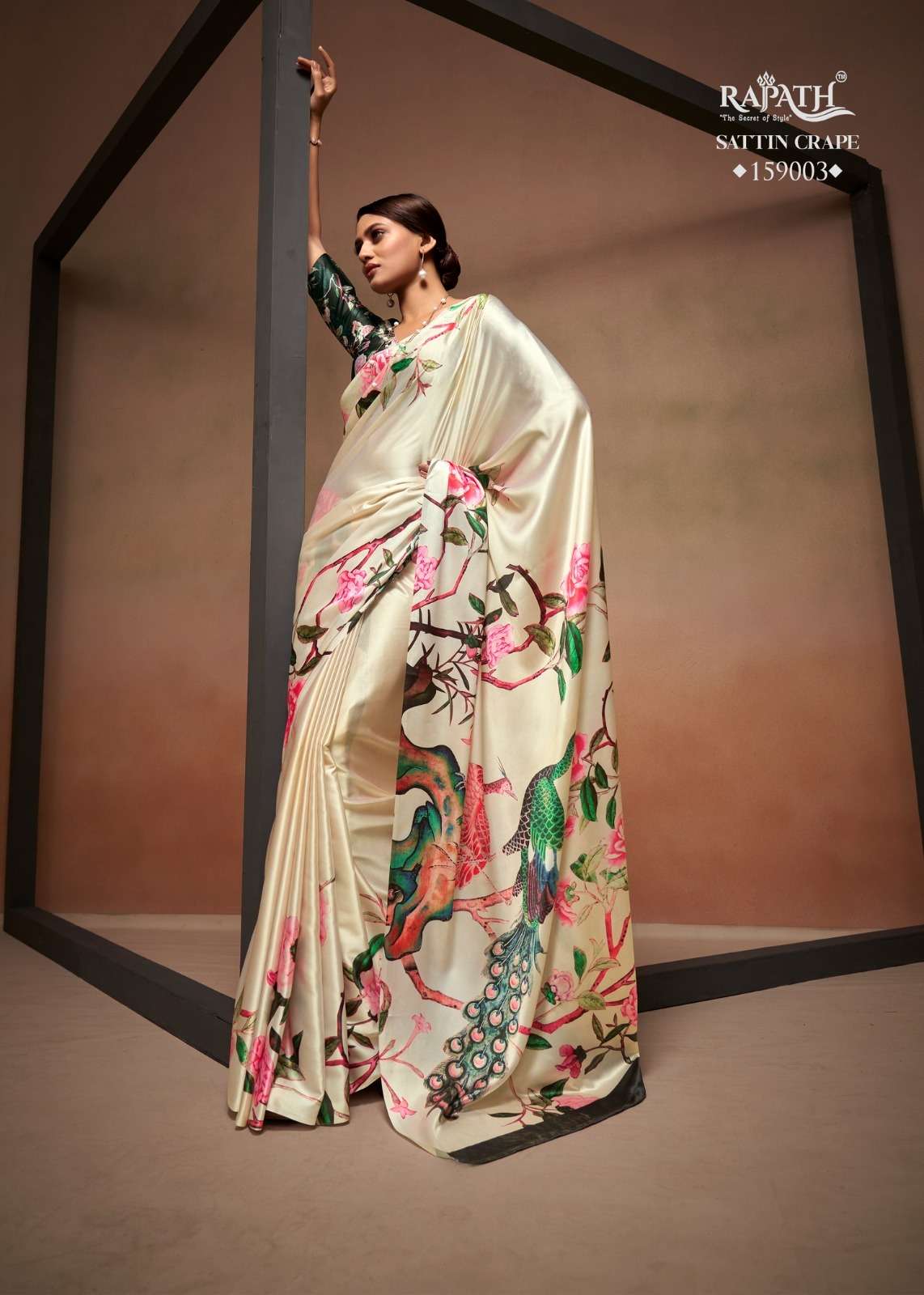 RAJPATH LAUNCHING NEW CREPE SILK SAREE BOLLYWOOD SATTIN CATALOG