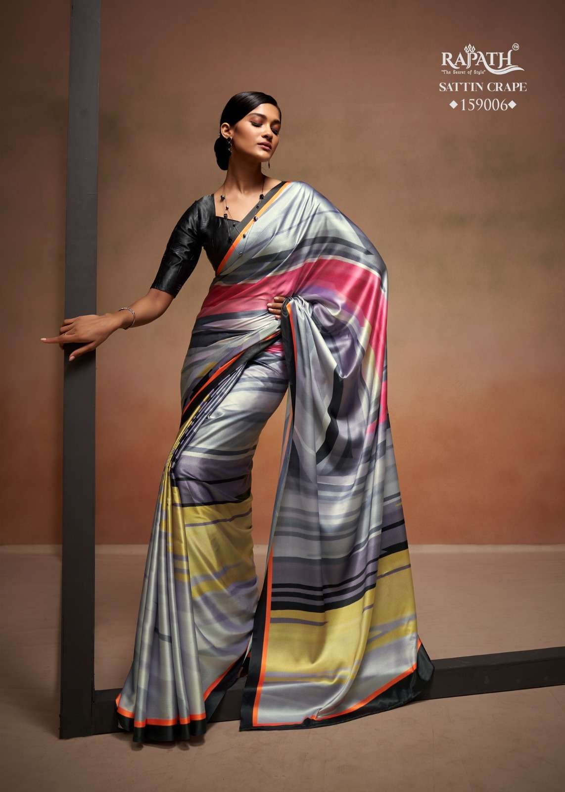 RAJPATH LAUNCHING NEW CREPE SILK SAREE BOLLYWOOD SATTIN CATALOG