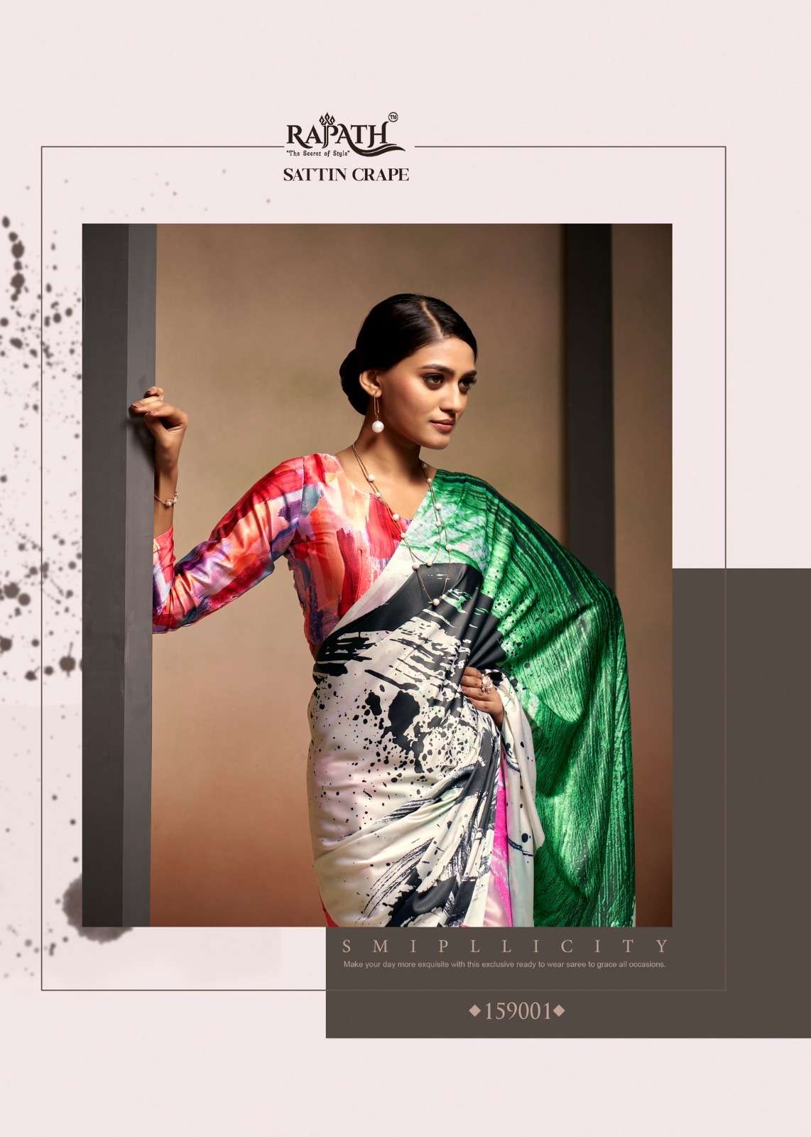 RAJPATH LAUNCHING NEW CREPE SILK SAREE BOLLYWOOD SATTIN CATALOG