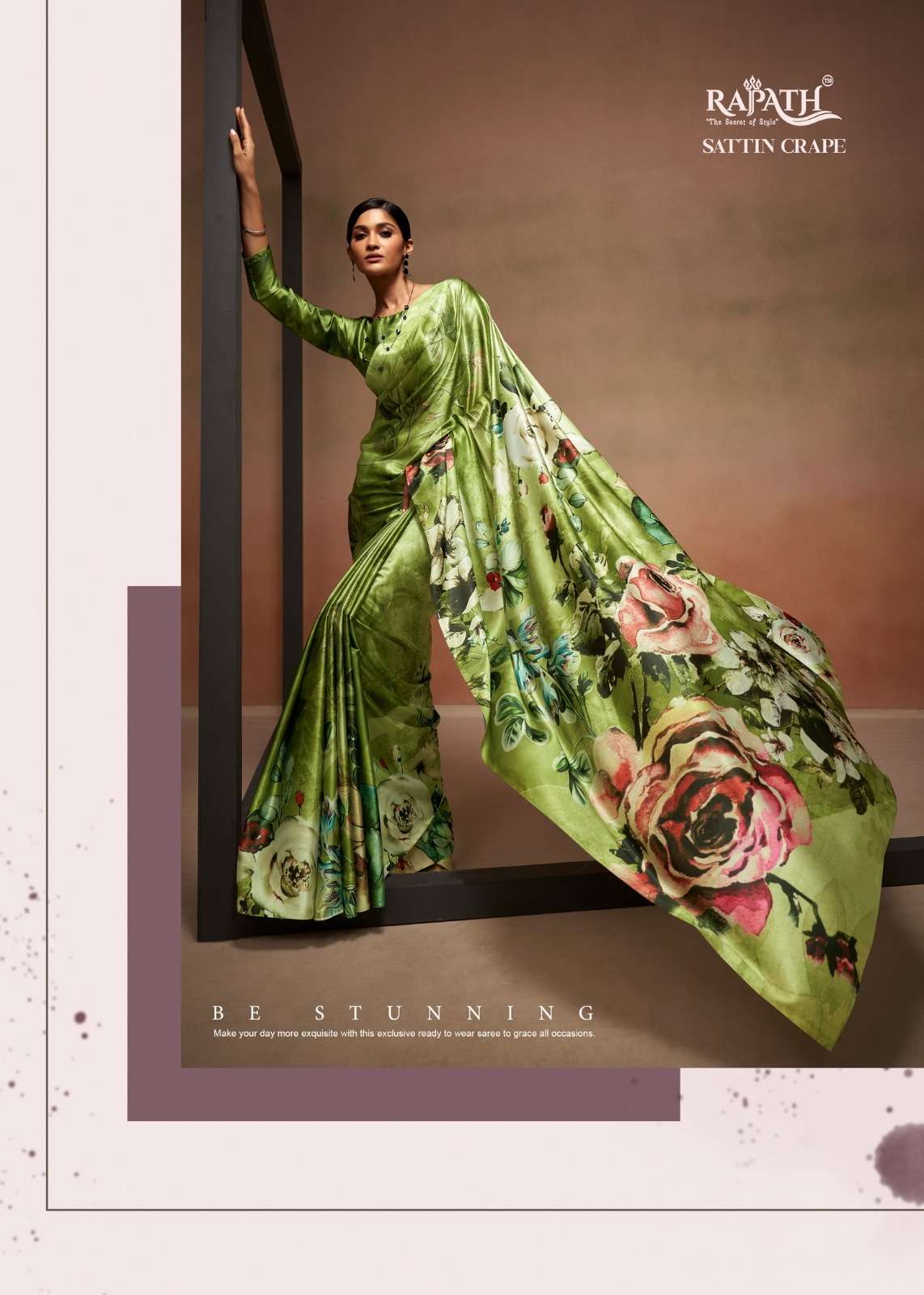 RAJPATH LAUNCHING NEW CREPE SILK SAREE BOLLYWOOD SATTIN CATALOG