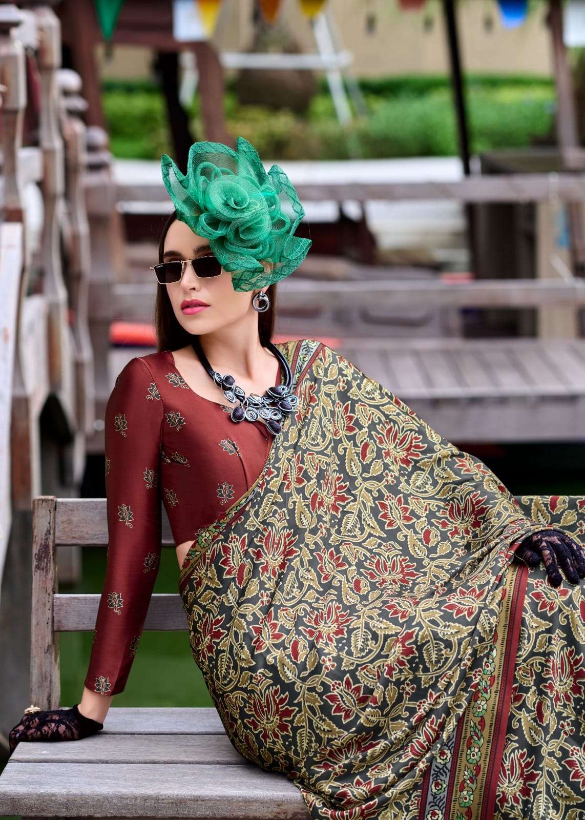 RAJPATH LAUNCHING NEW PURE SATTIN SILK WITH AJRAKH PRINT SAREE COLLECTION