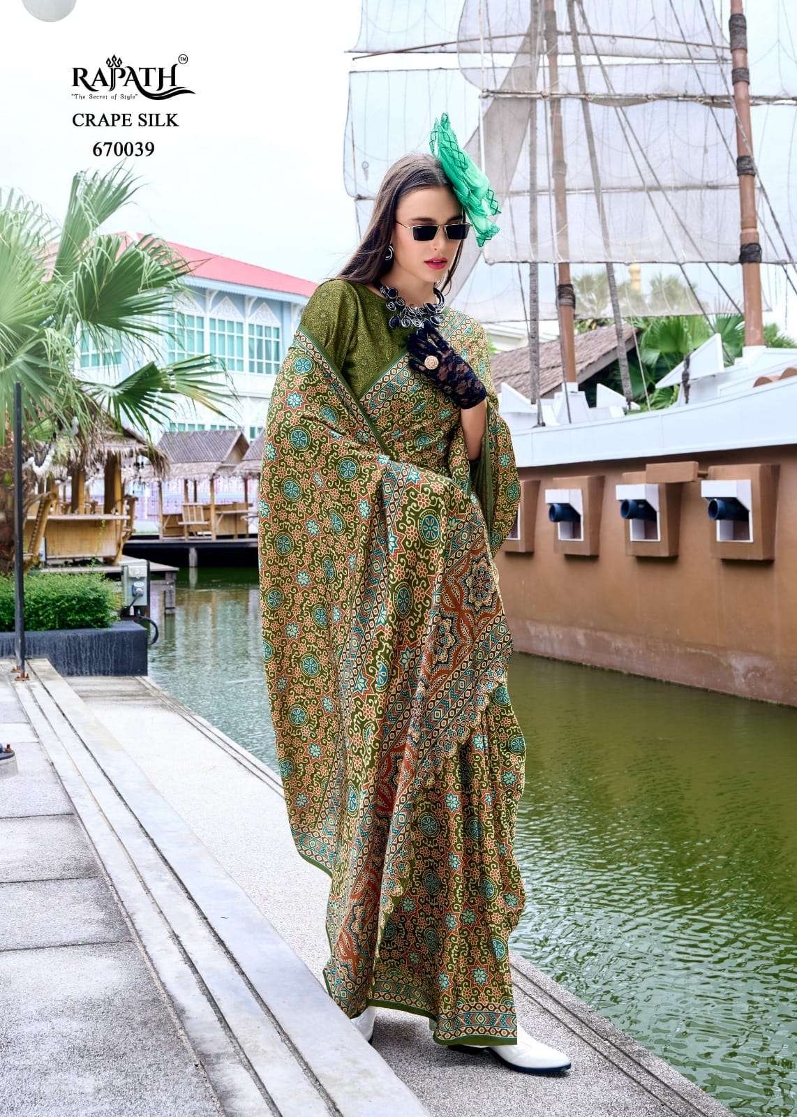 RAJPATH LAUNCHING NEW PURE SATTIN SILK WITH AJRAKH PRINT SAREE COLLECTION
