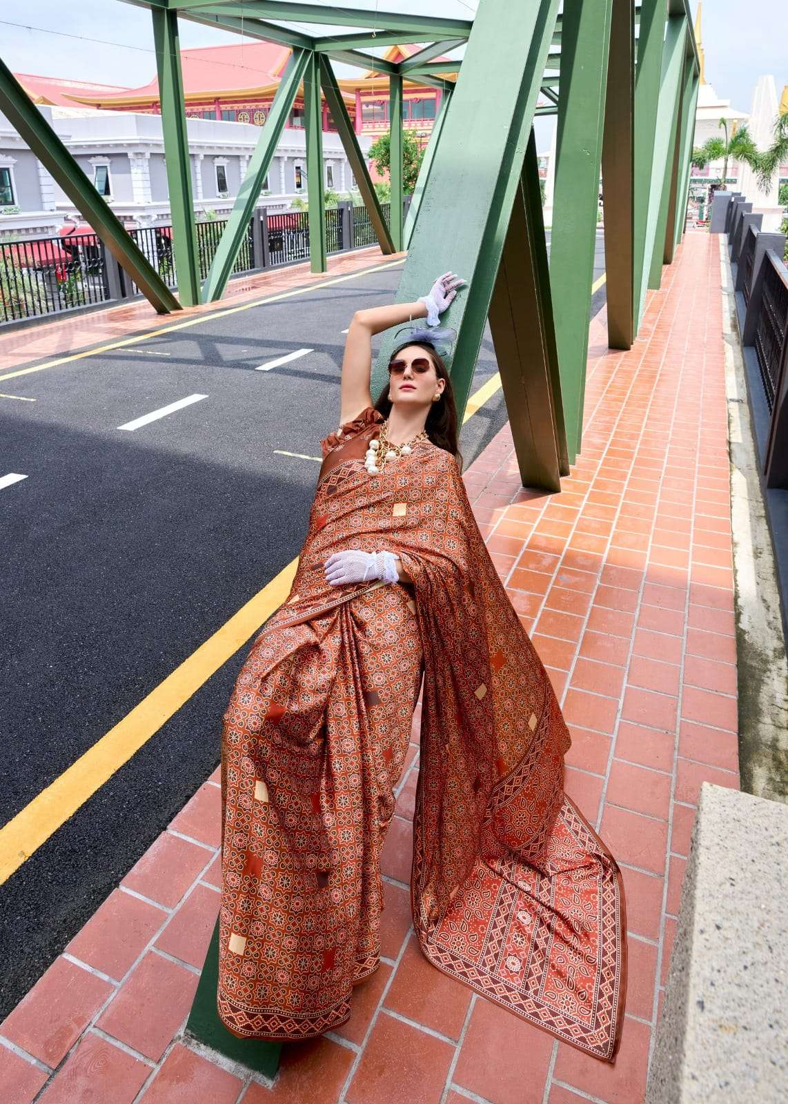 RAJPATH LAUNCHING NEW PURE SATTIN SILK WITH AJRAKH PRINT SAREE COLLECTION