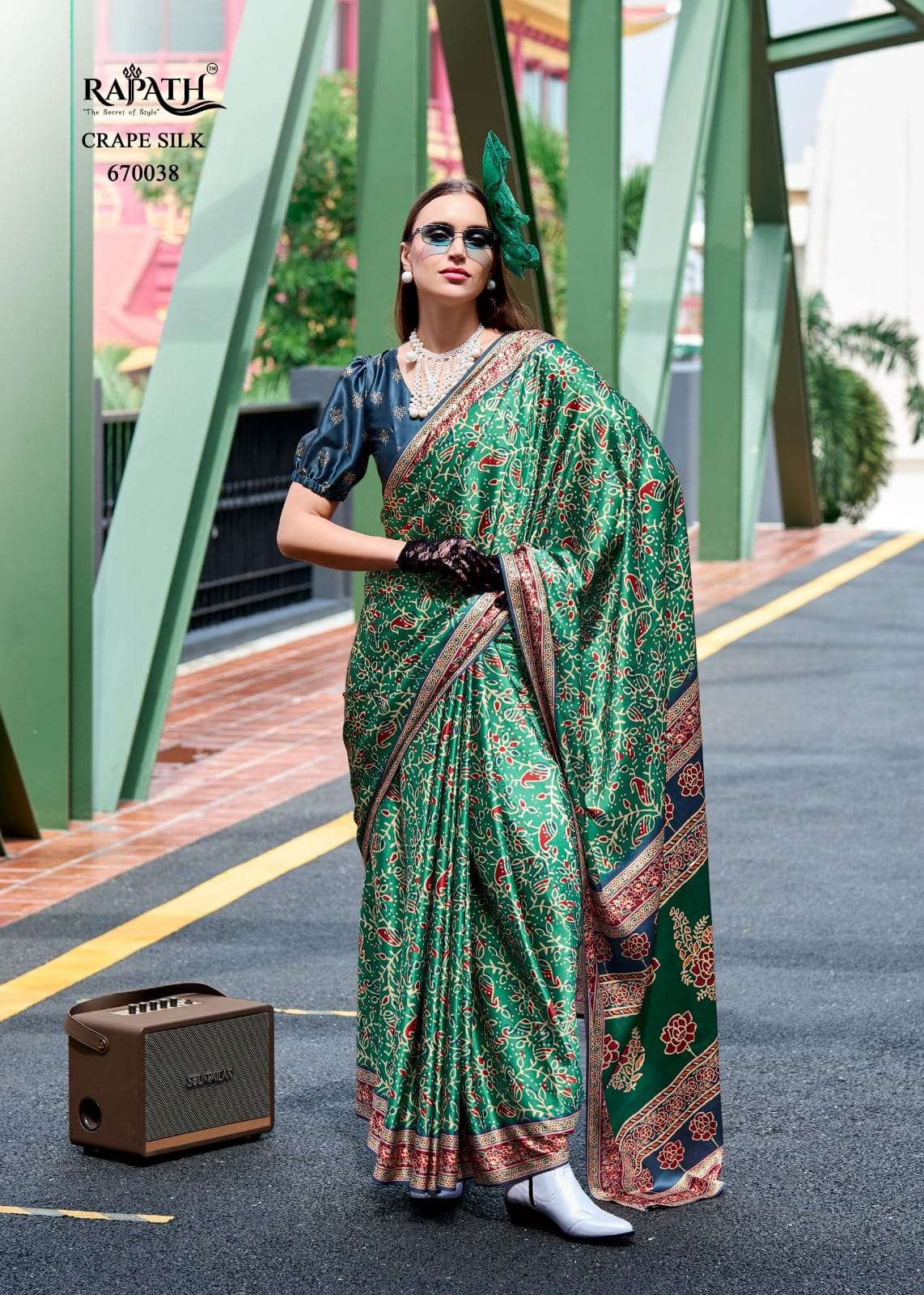 RAJPATH LAUNCHING NEW PURE SATTIN SILK WITH AJRAKH PRINT SAREE COLLECTION