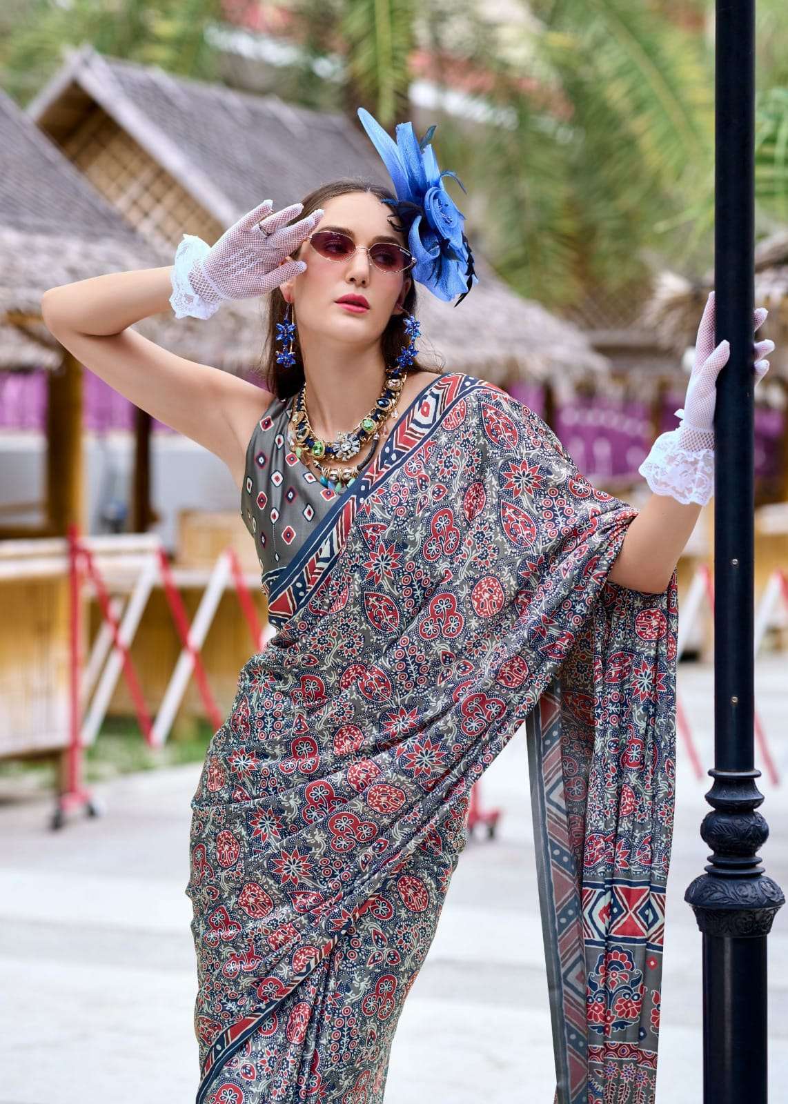 RAJPATH LAUNCHING NEW PURE SATTIN SILK WITH AJRAKH PRINT SAREE COLLECTION