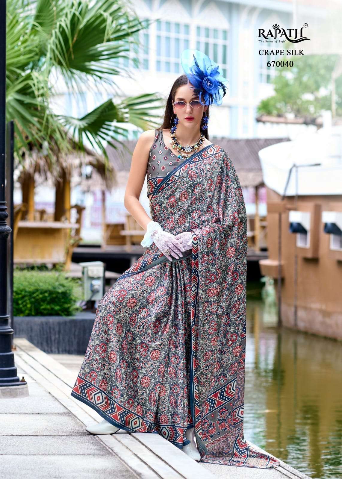 RAJPATH LAUNCHING NEW PURE SATTIN SILK WITH AJRAKH PRINT SAREE COLLECTION