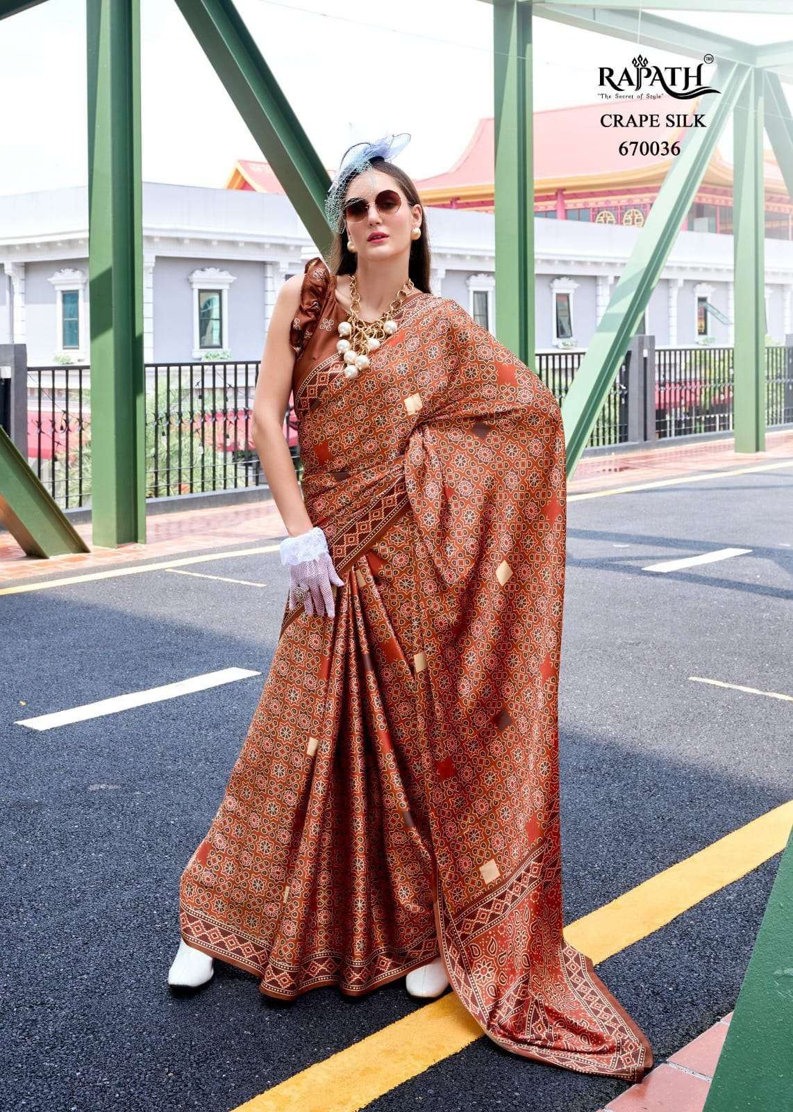 RAJPATH LAUNCHING NEW PURE SATTIN SILK WITH AJRAKH PRINT SAREE COLLECTION