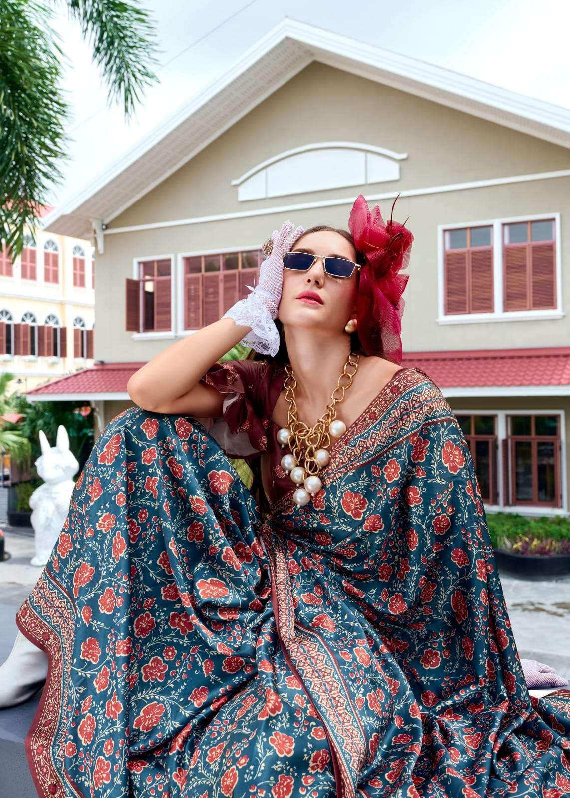 RAJPATH LAUNCHING NEW PURE SATTIN SILK WITH AJRAKH PRINT SAREE COLLECTION