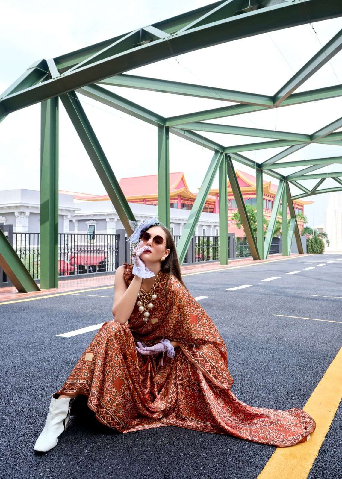 RAJPATH LAUNCHING NEW PURE SATTIN SILK WITH AJRAKH PRINT SAREE COLLECTION