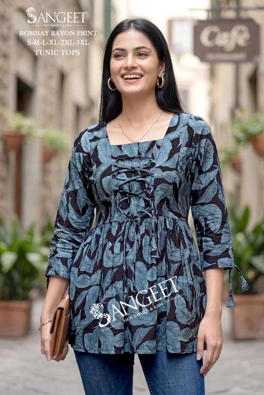 SANGEET BRAND LAUNCHING NEW RAYON PRINT FANCY TOP COLLECTION