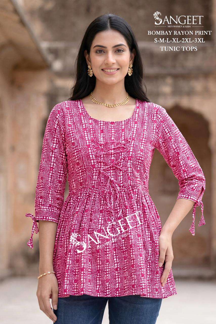 SANGEET BRAND LAUNCHING NEW RAYON PRINT FANCY TOP COLLECTION