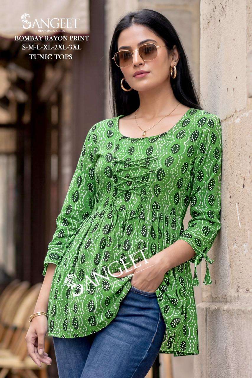 SANGEET BRAND LAUNCHING NEW RAYON PRINT FANCY TOP COLLECTION