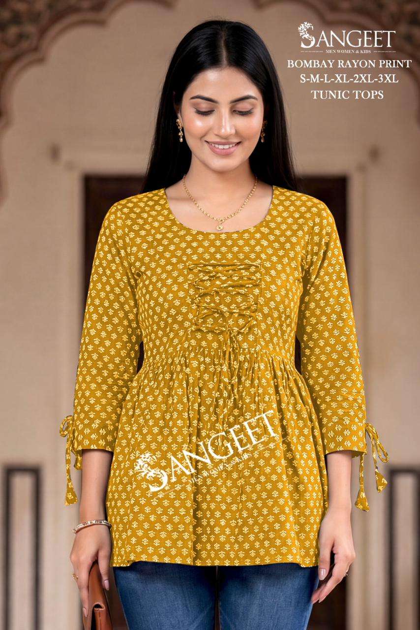 SANGEET BRAND LAUNCHING NEW RAYON PRINT FANCY TOP COLLECTION