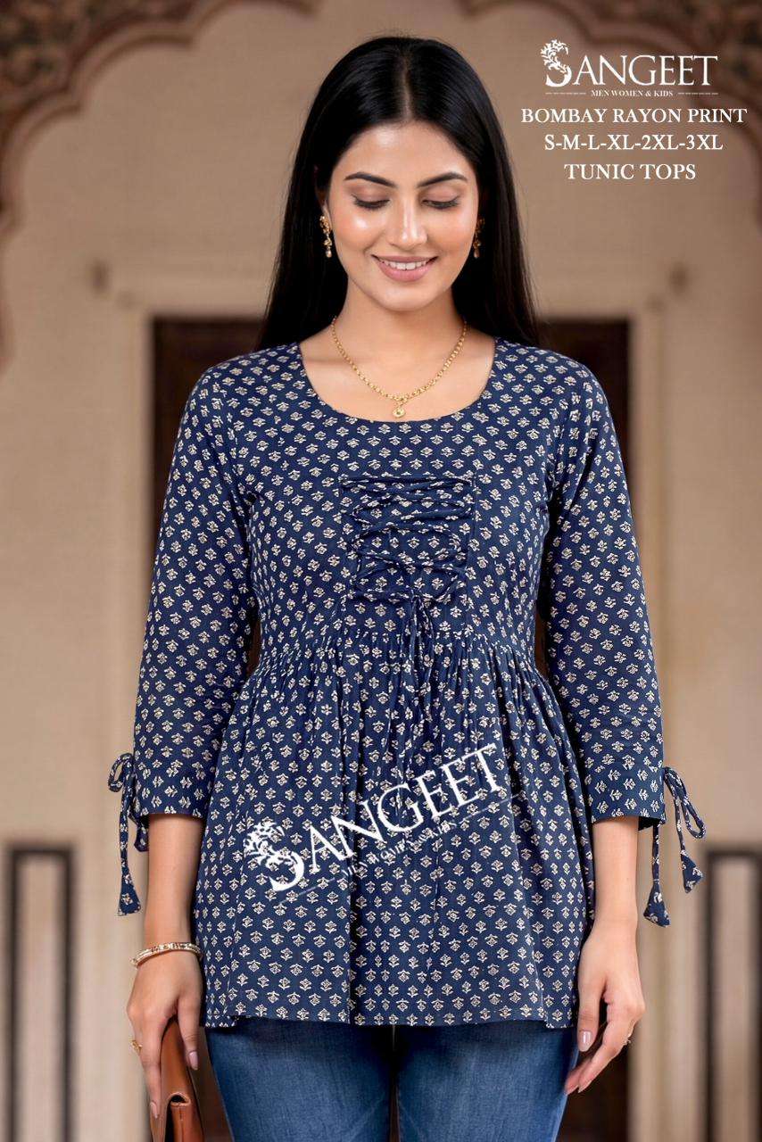 SANGEET BRAND LAUNCHING NEW RAYON PRINT FANCY TOP COLLECTION