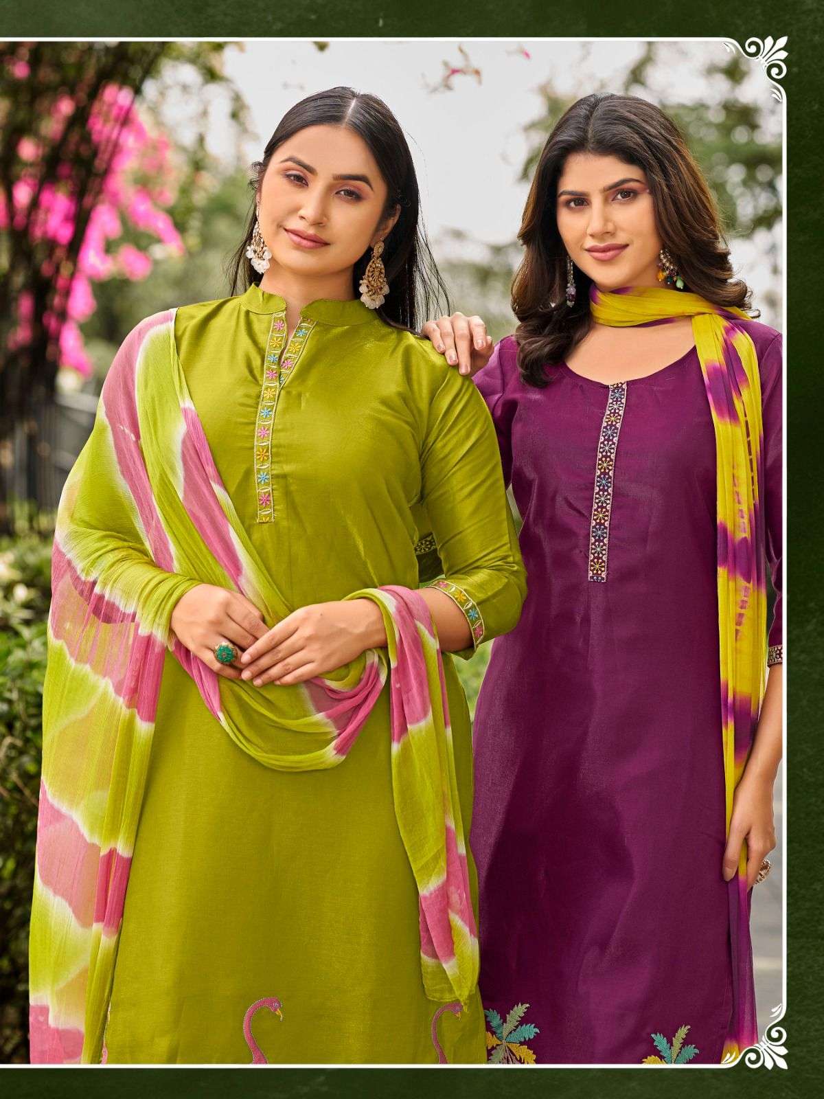SANKHESWER LAUNCH GLASS ROMAN SILK WITH LINING KURTI SET COLLECTION AAMAAL VOL-1