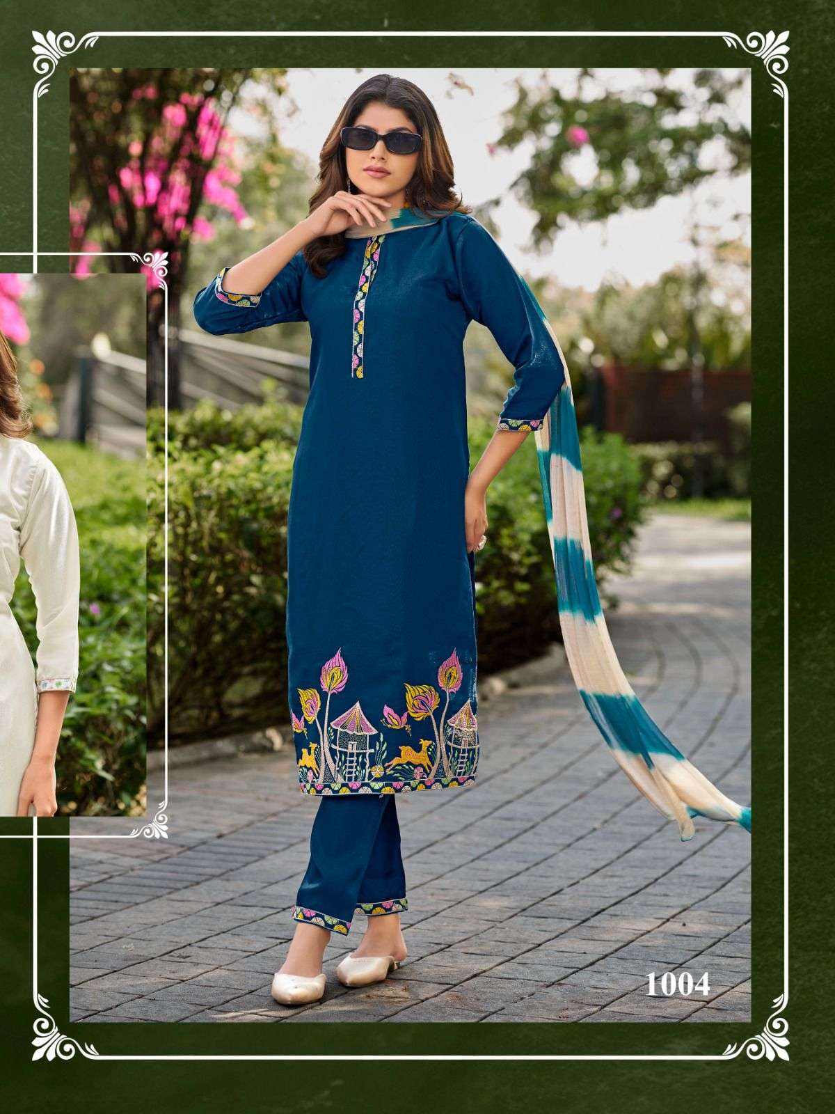 SANKHESWER LAUNCH GLASS ROMAN SILK WITH LINING KURTI SET COLLECTION AAMAAL VOL-1