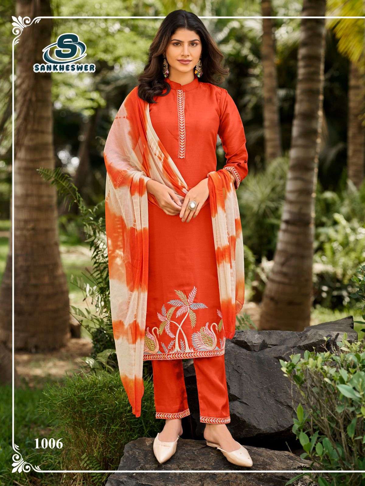 SANKHESWER LAUNCH GLASS ROMAN SILK WITH LINING KURTI SET COLLECTION AAMAAL VOL-1