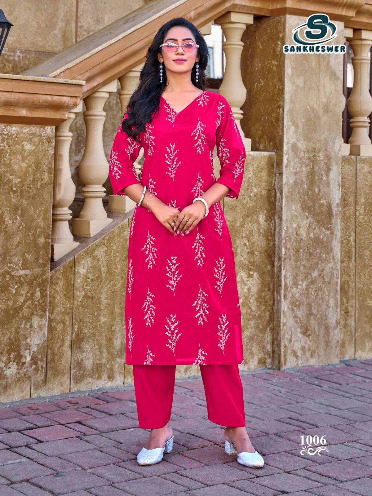  SANKHESWER LAUNCHING ROMAN SILK WITH LINING KURTI SET VAANI VOL-1