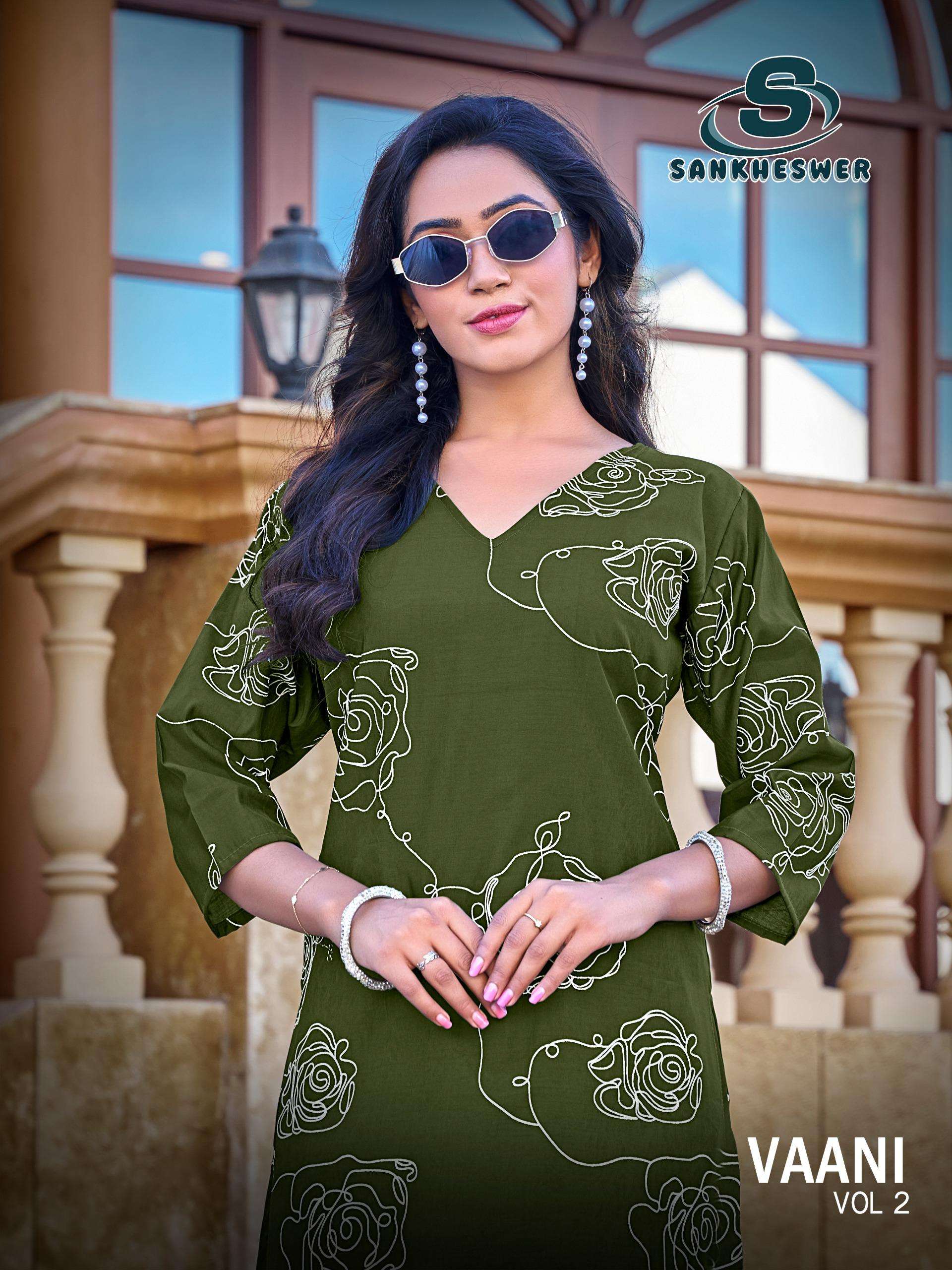  SANKHESWER LAUNCHING ROMAN SILK WITH LINING KURTI SET VAANI VOL-1