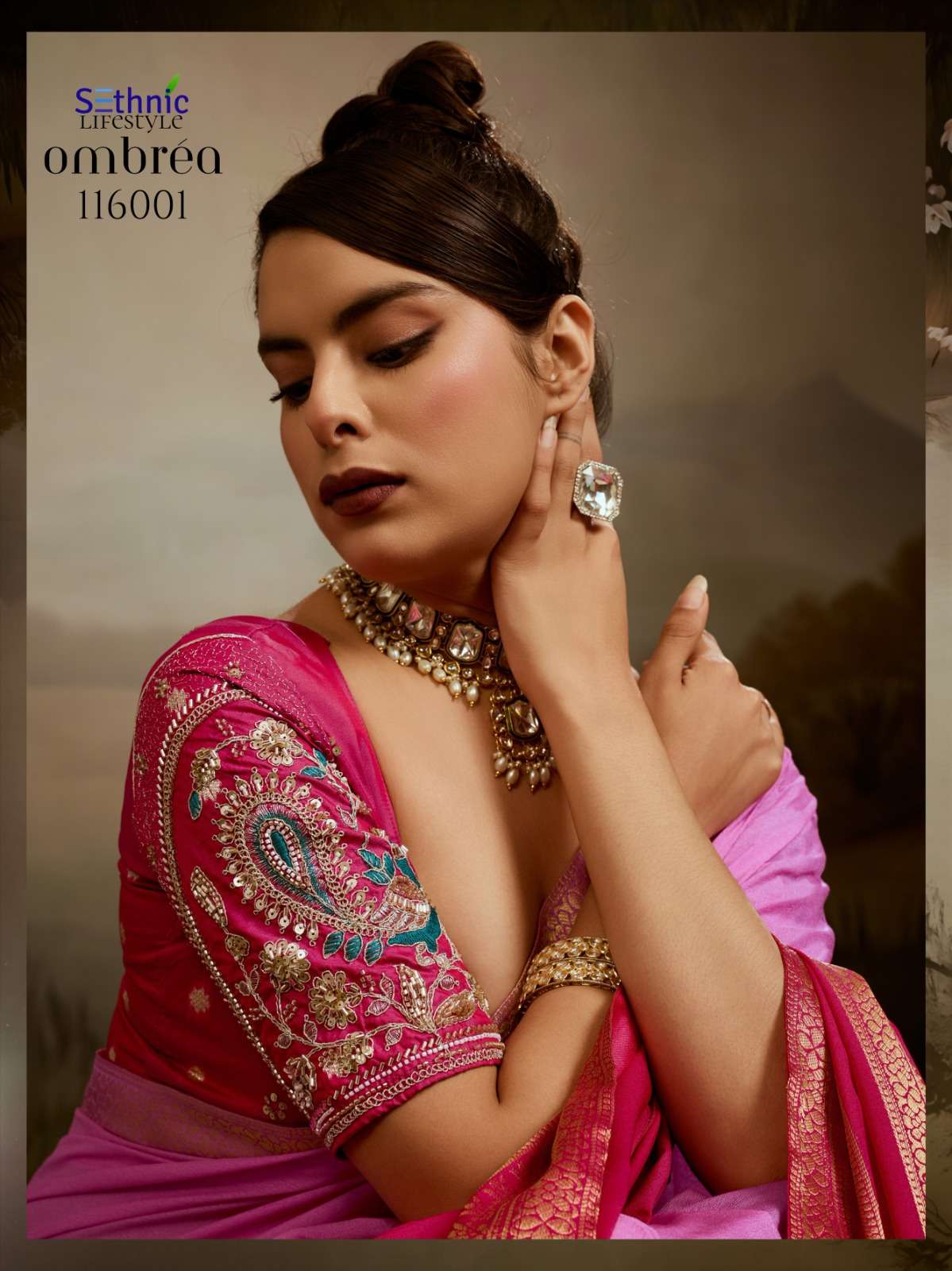 SETHNIC LIFESTYLES LAUNCHING SOFT CHIFFON SAREE COLLECTION OMBREA CATALOG