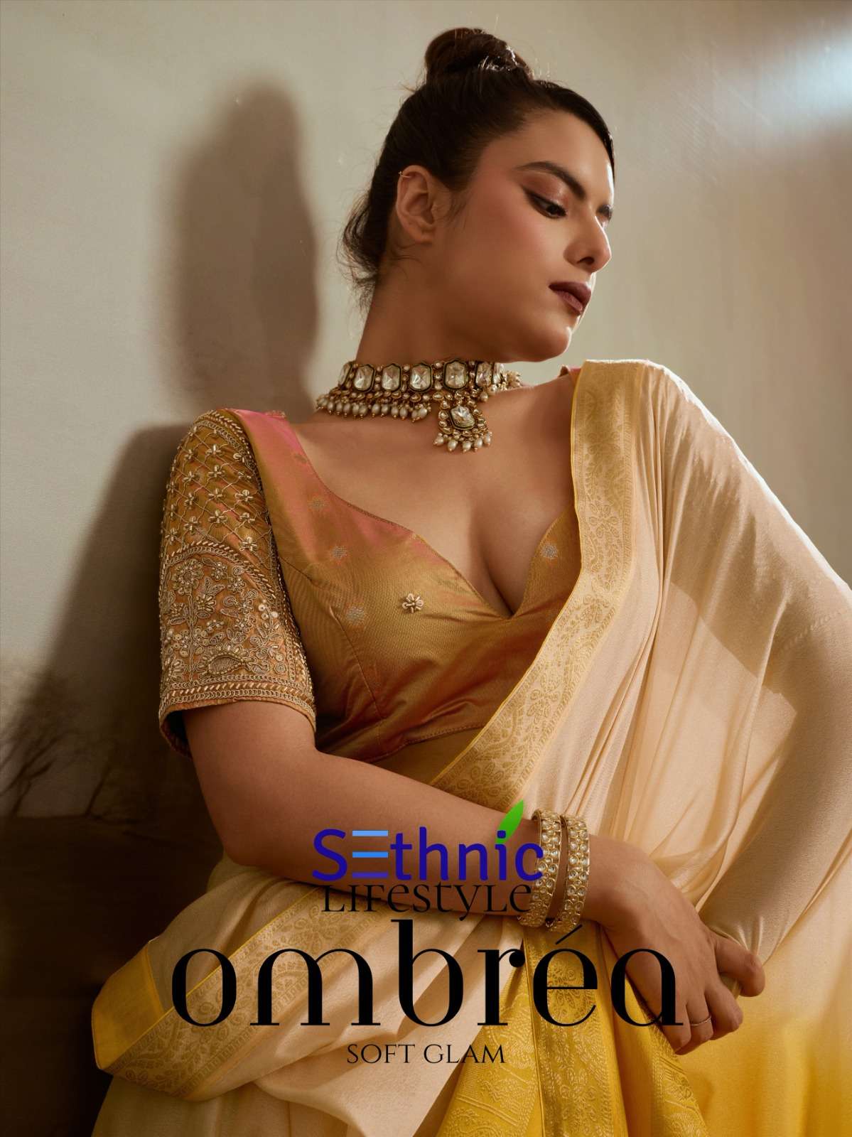 SETHNIC LIFESTYLES LAUNCHING SOFT CHIFFON SAREE COLLECTION OMBREA CATALOG