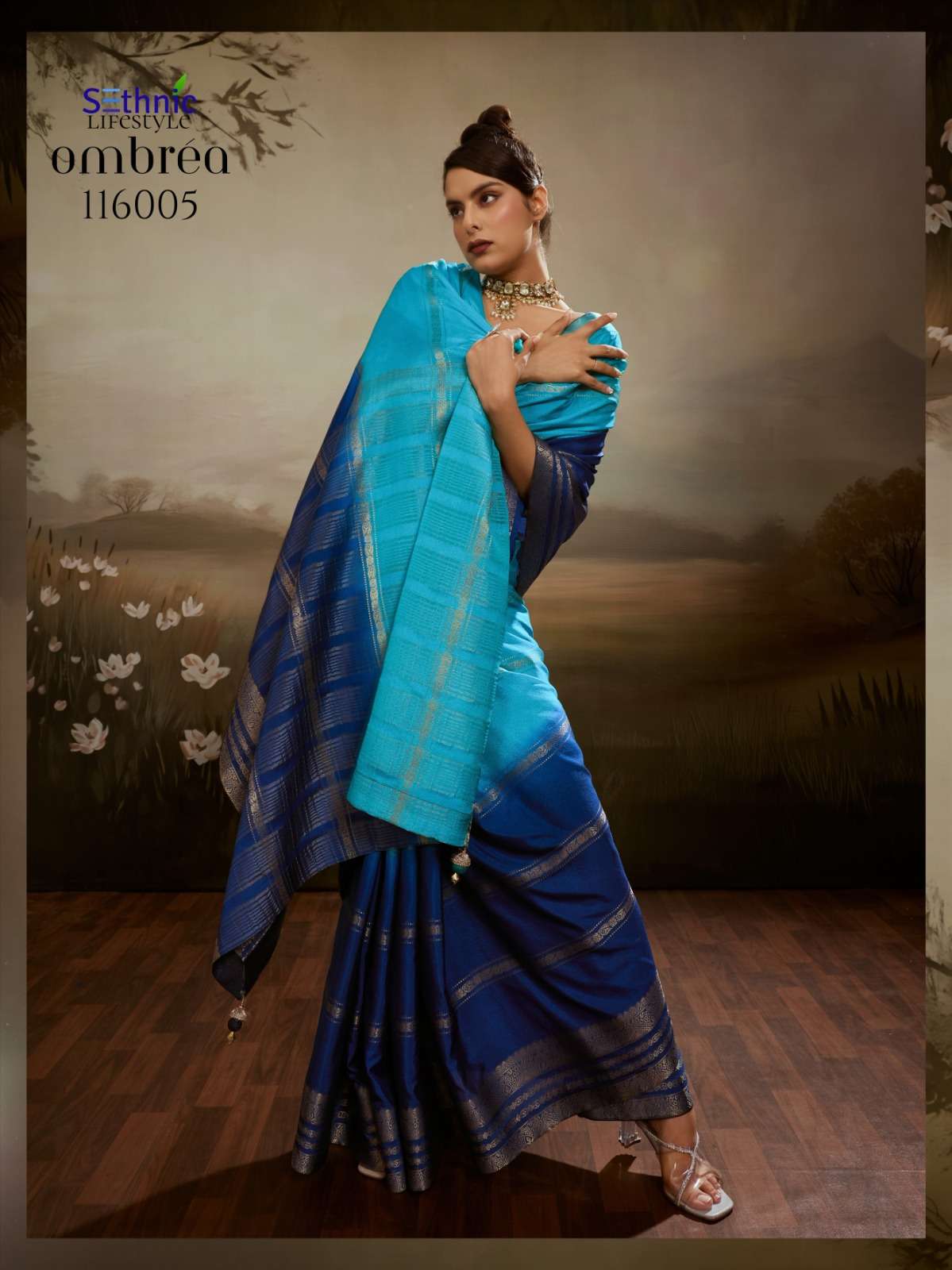 SETHNIC LIFESTYLES LAUNCHING SOFT CHIFFON SAREE COLLECTION OMBREA CATALOG