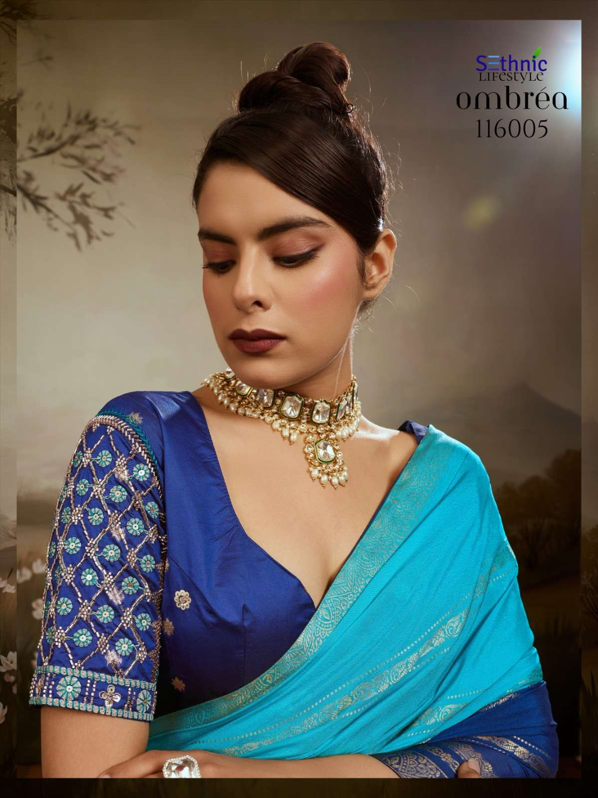 SETHNIC LIFESTYLES LAUNCHING SOFT CHIFFON SAREE COLLECTION OMBREA CATALOG