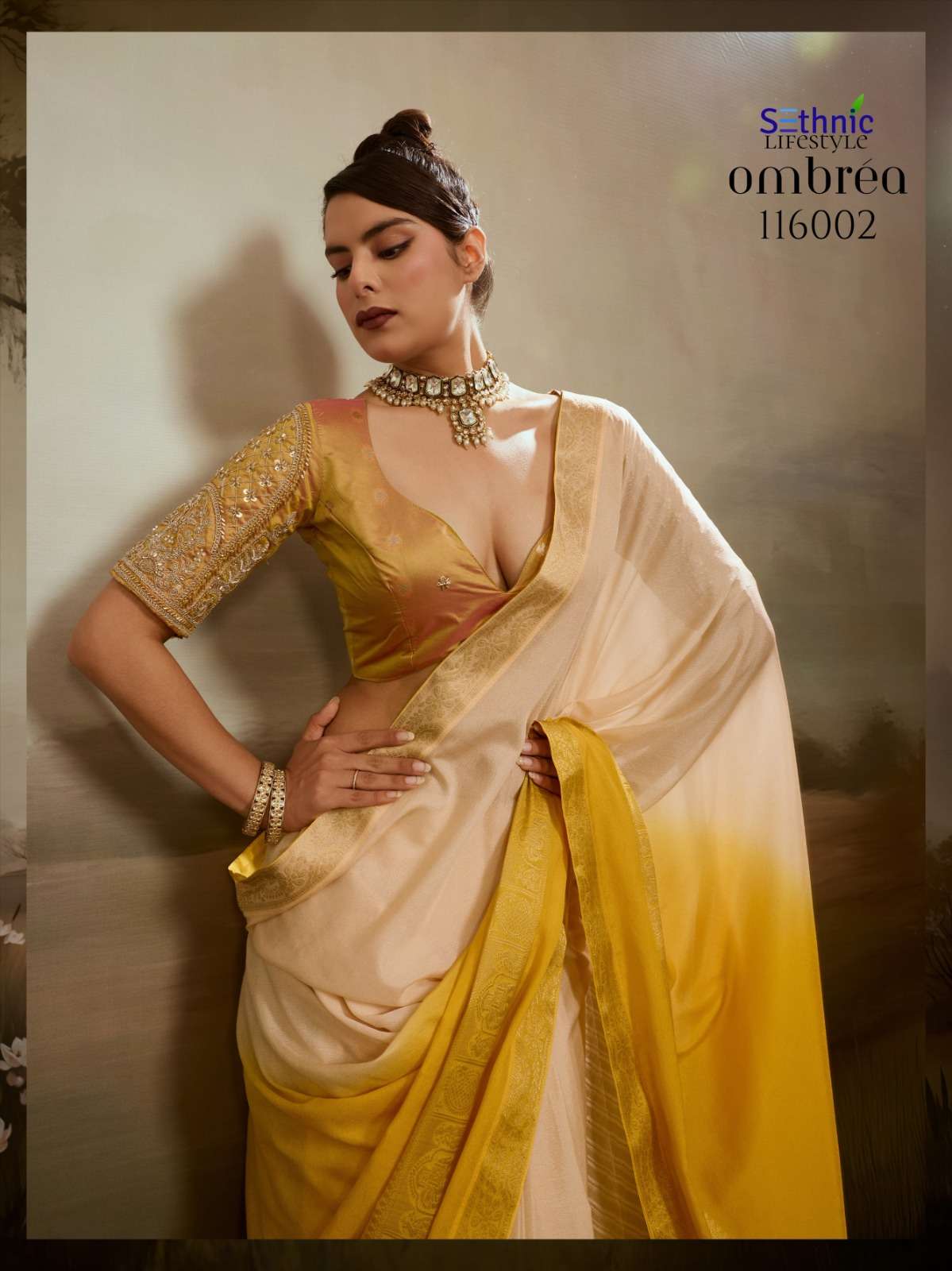 SETHNIC LIFESTYLES LAUNCHING SOFT CHIFFON SAREE COLLECTION OMBREA CATALOG