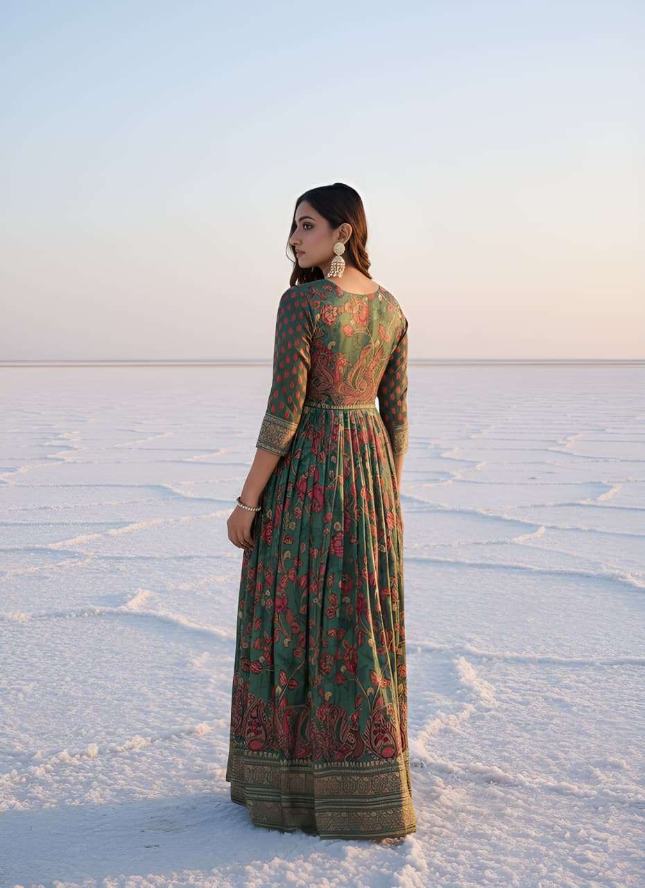 SILK BLEND FEBRIC PRINTED GOWN COLLECTION