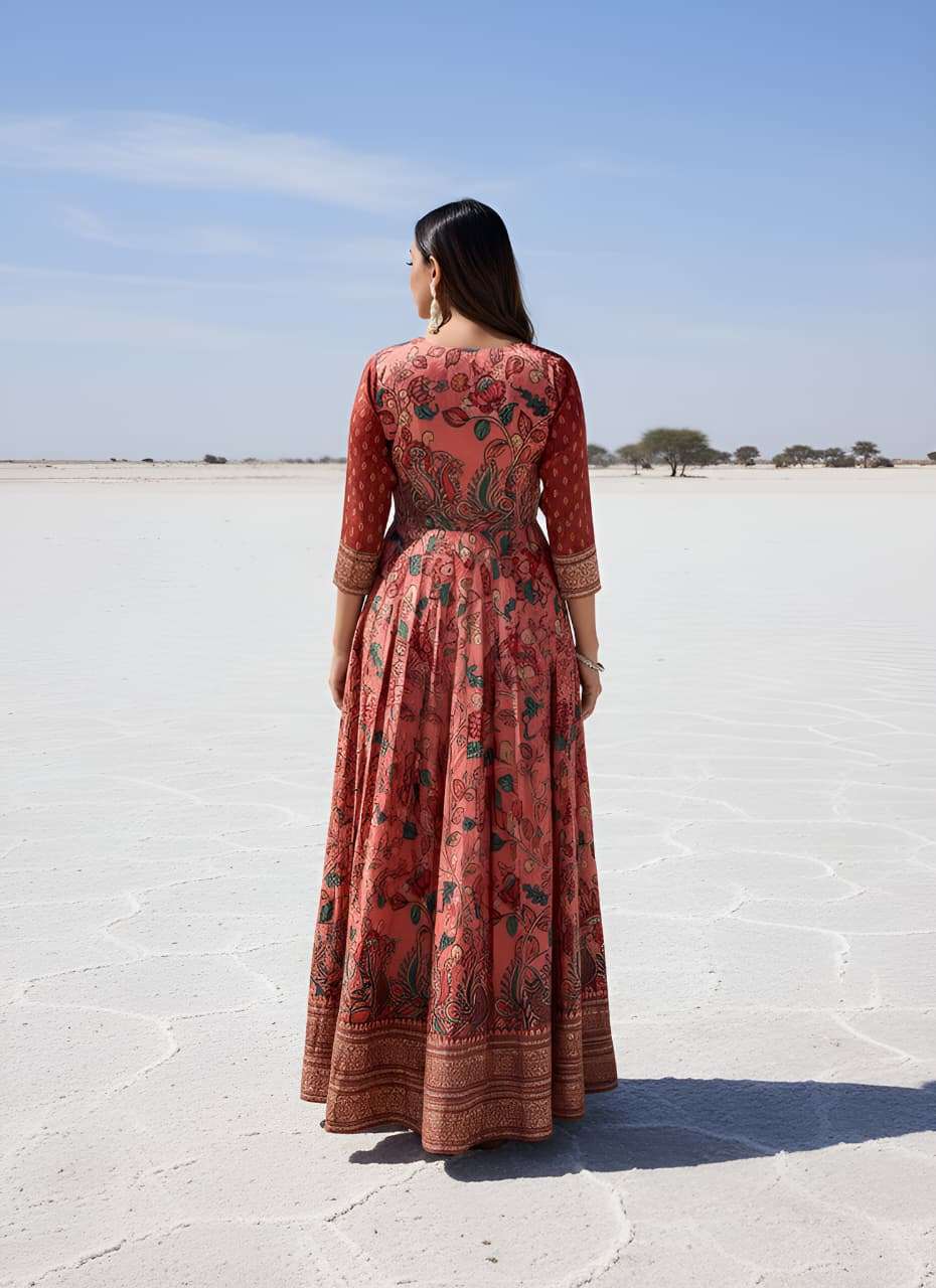 SILK BLEND FEBRIC PRINTED GOWN COLLECTION