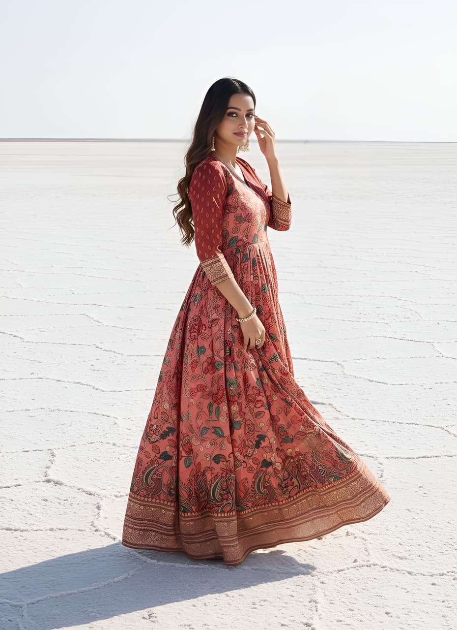SILK BLEND FEBRIC PRINTED GOWN COLLECTION