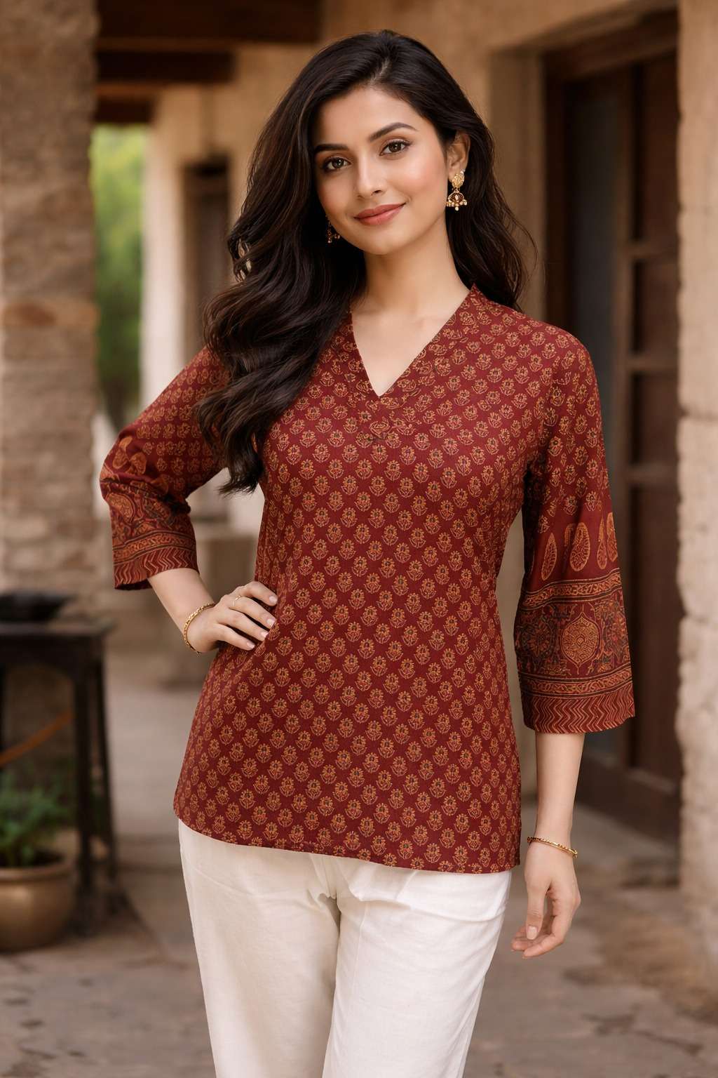 SOFT PURE COTTON AJRAKH PRINT AND COMFORTABLE FABRIC FOR DAILY WEAR