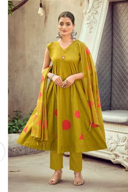 SUMMER PREMIUM COTTON ANARKALI STYLE FANCY DRESS COLLECTION MAHIYA VOL-2